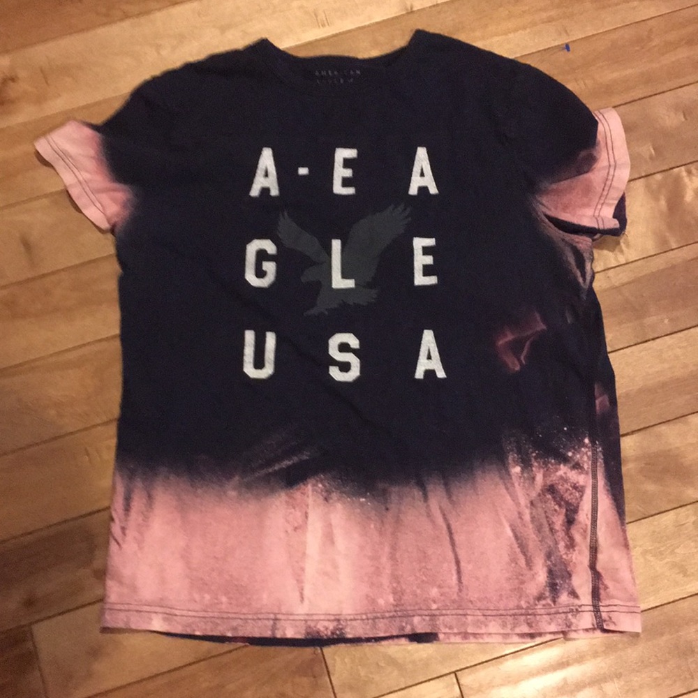 Bleach dyed American Eagle Tee